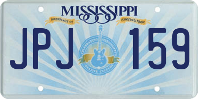 MS license plate JPJ159