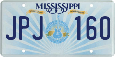 MS license plate JPJ160