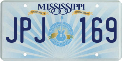 MS license plate JPJ169