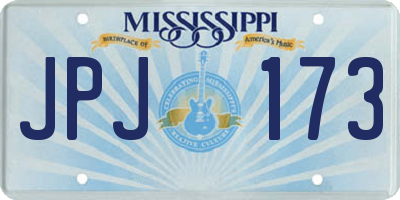 MS license plate JPJ173