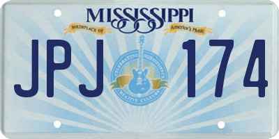 MS license plate JPJ174
