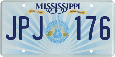 MS license plate JPJ176