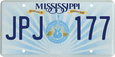 MS license plate JPJ177