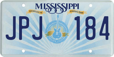 MS license plate JPJ184