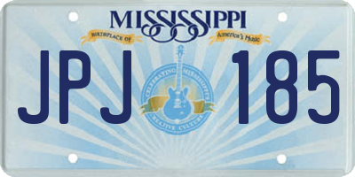 MS license plate JPJ185