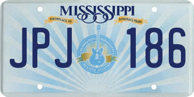 MS license plate JPJ186