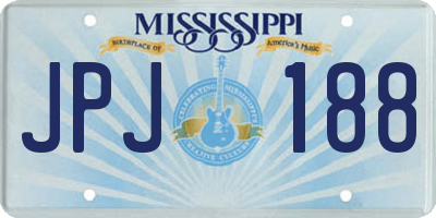 MS license plate JPJ188