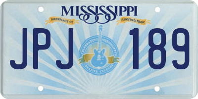 MS license plate JPJ189