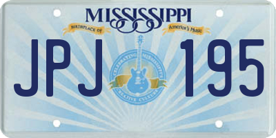 MS license plate JPJ195