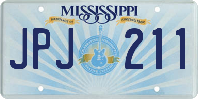 MS license plate JPJ211