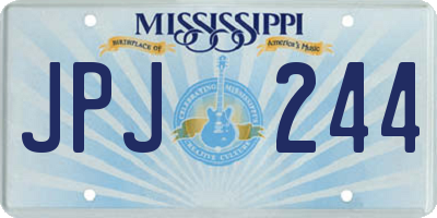 MS license plate JPJ244