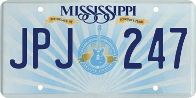 MS license plate JPJ247