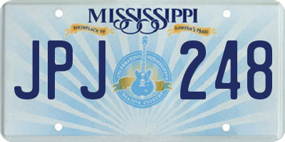 MS license plate JPJ248