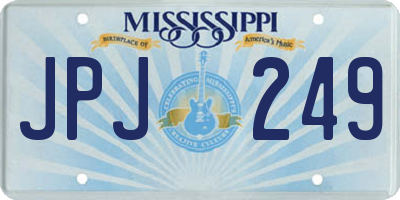 MS license plate JPJ249