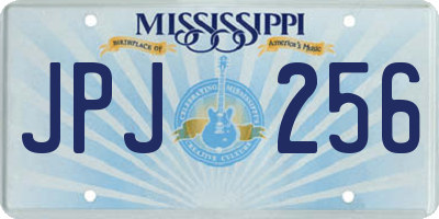 MS license plate JPJ256