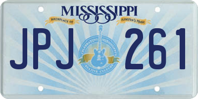 MS license plate JPJ261