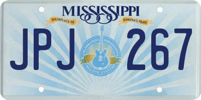 MS license plate JPJ267