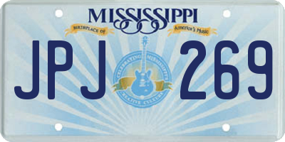 MS license plate JPJ269