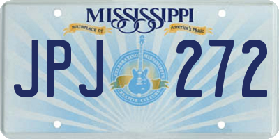 MS license plate JPJ272