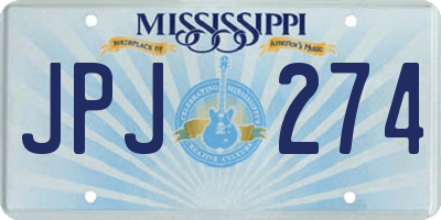 MS license plate JPJ274