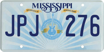 MS license plate JPJ276
