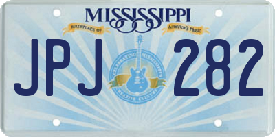 MS license plate JPJ282