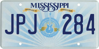 MS license plate JPJ284