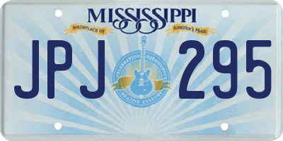 MS license plate JPJ295