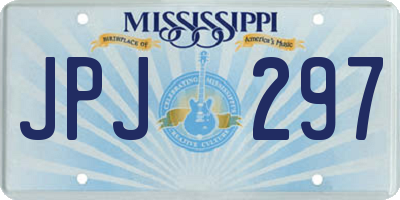 MS license plate JPJ297