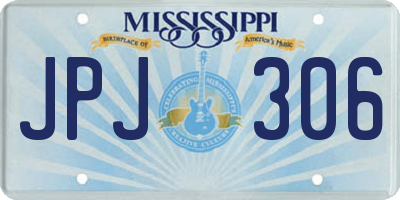 MS license plate JPJ306