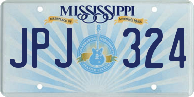 MS license plate JPJ324