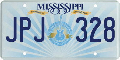 MS license plate JPJ328