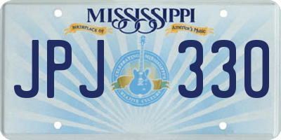 MS license plate JPJ330