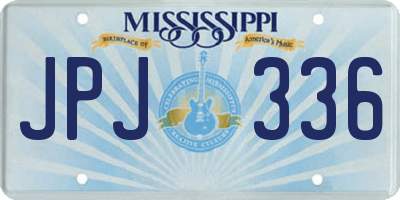 MS license plate JPJ336