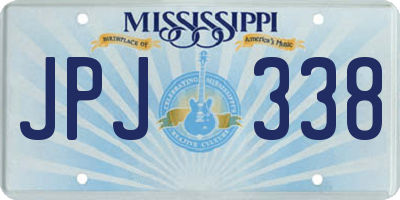 MS license plate JPJ338