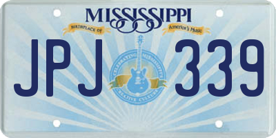 MS license plate JPJ339