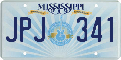 MS license plate JPJ341