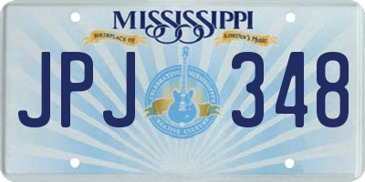 MS license plate JPJ348