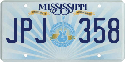 MS license plate JPJ358
