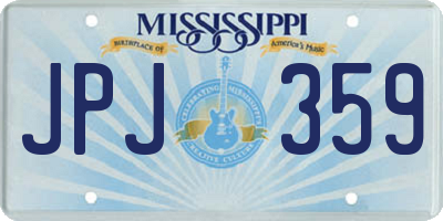 MS license plate JPJ359