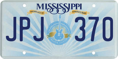 MS license plate JPJ370