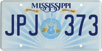 MS license plate JPJ373
