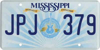 MS license plate JPJ379