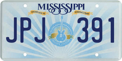 MS license plate JPJ391