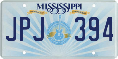 MS license plate JPJ394