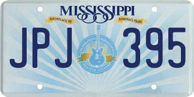 MS license plate JPJ395