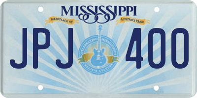 MS license plate JPJ400