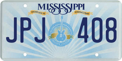 MS license plate JPJ408