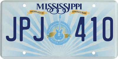 MS license plate JPJ410