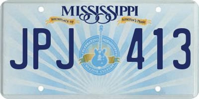 MS license plate JPJ413